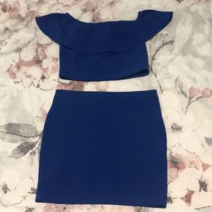 Off shoulder skirt set